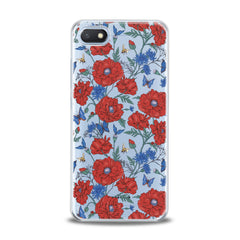 Lex Altern TPU Silicone Xiaomi Redmi Mi Case Red Wildflowers Bloom