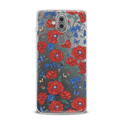 Lex Altern TPU Silicone Phone Case Red Wildflowers Bloom