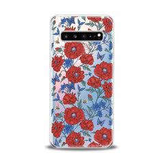 Lex Altern TPU Silicone Samsung Galaxy Case Red Wildflowers Bloom