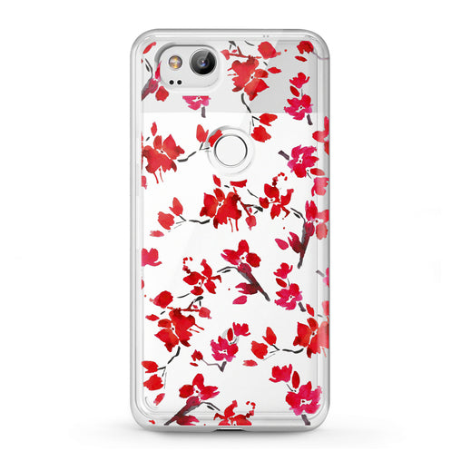 Lex Altern Google Pixel Case Watercolor Red Blossom