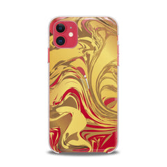 Lex Altern TPU Silicone iPhone Case Golden Abstract Paint