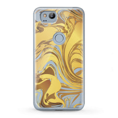 Lex Altern TPU Silicone Google Pixel Case Golden Abstract Paint
