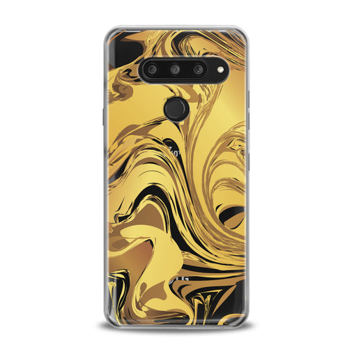Lex Altern TPU Silicone LG Case Golden Abstract Paint
