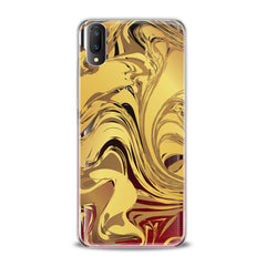Lex Altern TPU Silicone VIVO Case Golden Abstract Paint