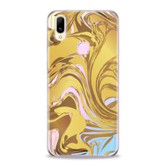 Lex Altern TPU Silicone VIVO Case Golden Abstract Paint