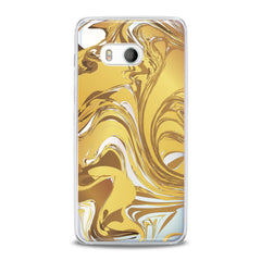 Lex Altern TPU Silicone HTC Case Golden Abstract Paint