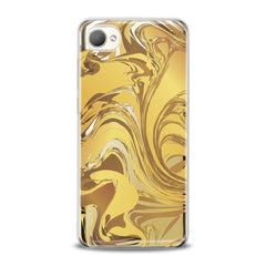 Lex Altern TPU Silicone HTC Case Golden Abstract Paint