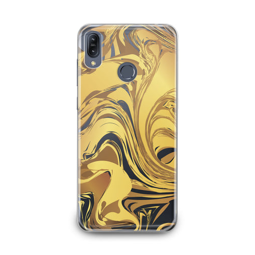 Lex Altern TPU Silicone Asus Zenfone Case Golden Abstract Paint