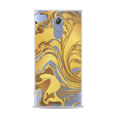 Lex Altern TPU Silicone Sony Xperia Case Golden Abstract Paint