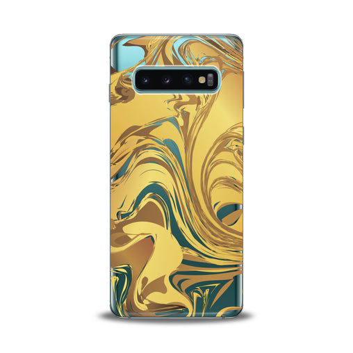 Lex Altern TPU Silicone Samsung Galaxy Case Golden Abstract Paint
