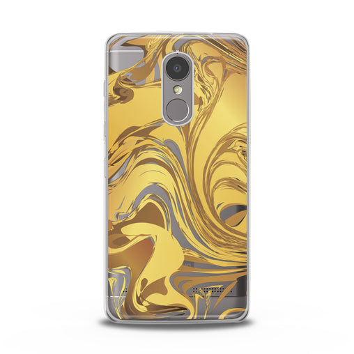 Lex Altern TPU Silicone Lenovo Case Golden Abstract Paint