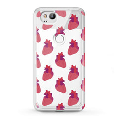 Lex Altern TPU Silicone Google Pixel Case Red Heart Pattern