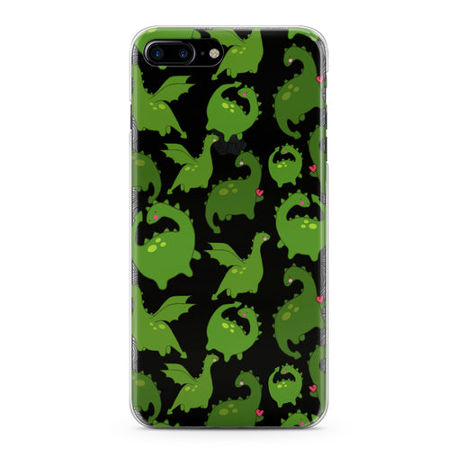 Lex Altern Kawaii Green Dinosaurs Phone Case for your iPhone & Android phone.