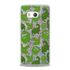 Lex Altern TPU Silicone HTC Case Kawaii Green Dinosaurs
