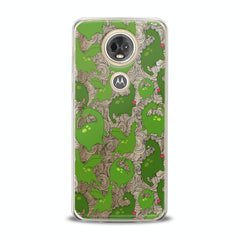 Lex Altern TPU Silicone Motorola Case Kawaii Green Dinosaurs