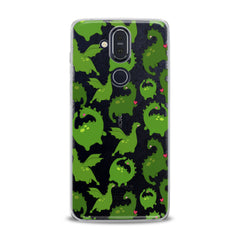 Lex Altern TPU Silicone Nokia Case Kawaii Green Dinosaurs