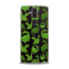 Lex Altern TPU Silicone Nokia Case Kawaii Green Dinosaurs