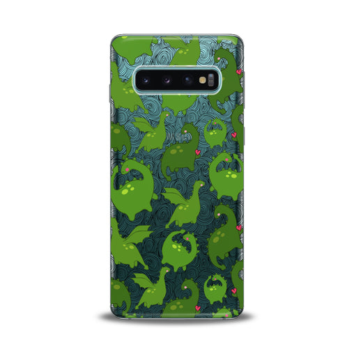 Lex Altern Kawaii Green Dinosaurs Samsung Galaxy Case
