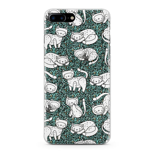 Lex Altern White Drawing Cats Phone Case for your iPhone & Android phone.