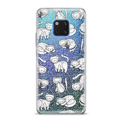 Lex Altern TPU Silicone Huawei Honor Case White Drawing Cats