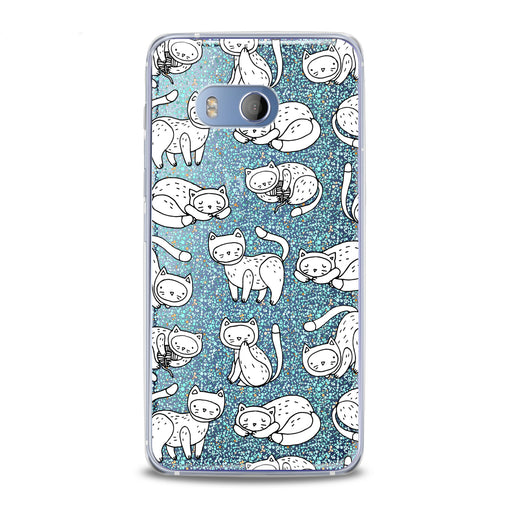 Lex Altern White Drawing Cats HTC Case
