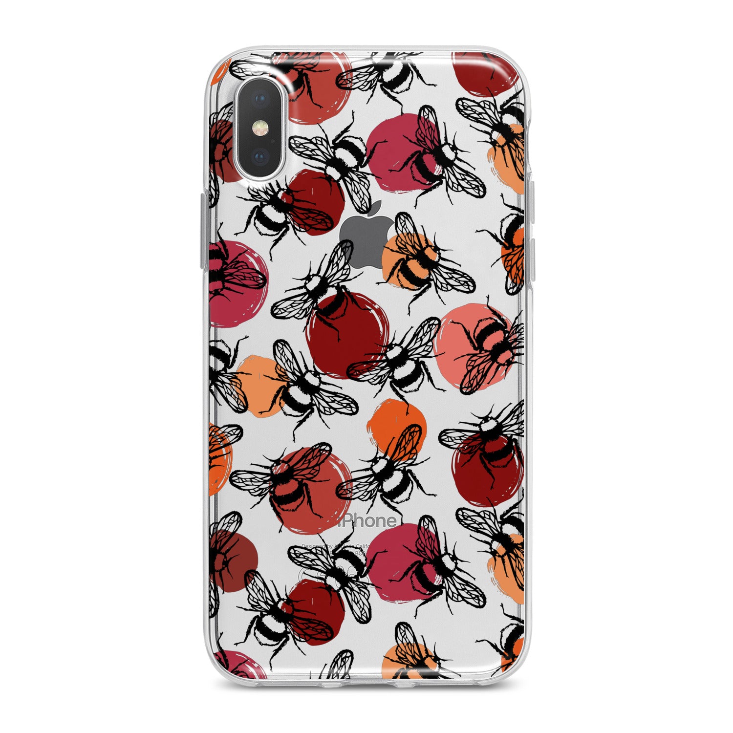 Lex Altern Black Graphic Bee Phone Case for your iPhone & Android phone.