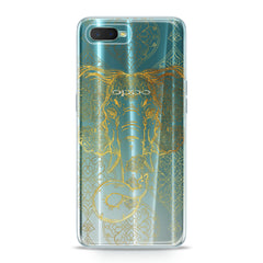 Lex Altern TPU Silicone Oppo Case Gold Indian Elephant