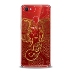 Lex Altern TPU Silicone Oppo Case Gold Indian Elephant