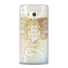 Lex Altern TPU Silicone HTC Case Gold Indian Elephant