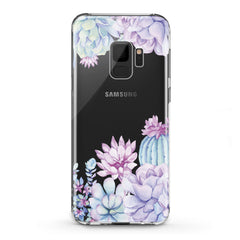 Lex Altern TPU Silicone Samsung Galaxy Case Purple Succulent