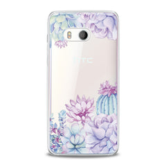 Lex Altern TPU Silicone HTC Case Purple Succulent