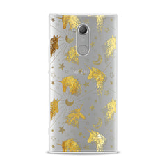 Lex Altern TPU Silicone Sony Xperia Case Golden Unicron Art