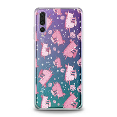 Lex Altern TPU Silicone Huawei Honor Case Cute Pink Unicorn Ice Cream