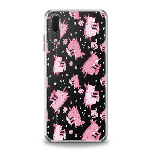 Lex Altern Cute Pink Unicorn Ice Cream Huawei Honor Case