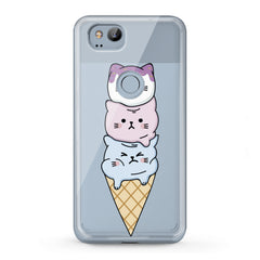 Lex Altern TPU Silicone Google Pixel Case Cat Ice-Cream