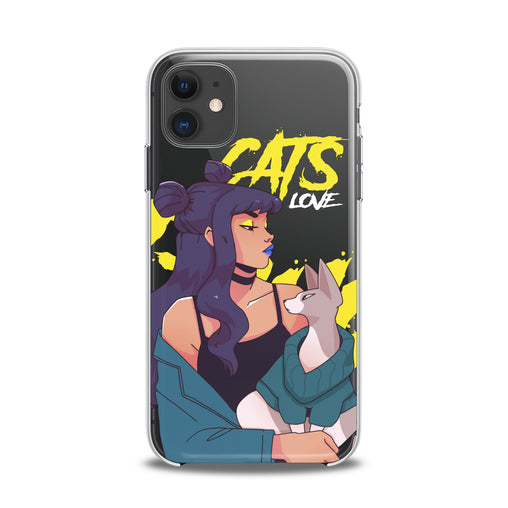 Lex Altern TPU Silicone iPhone Case Stylish Girl Cat Lover