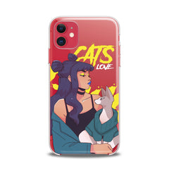 Lex Altern TPU Silicone iPhone Case Stylish Girl Cat Lover