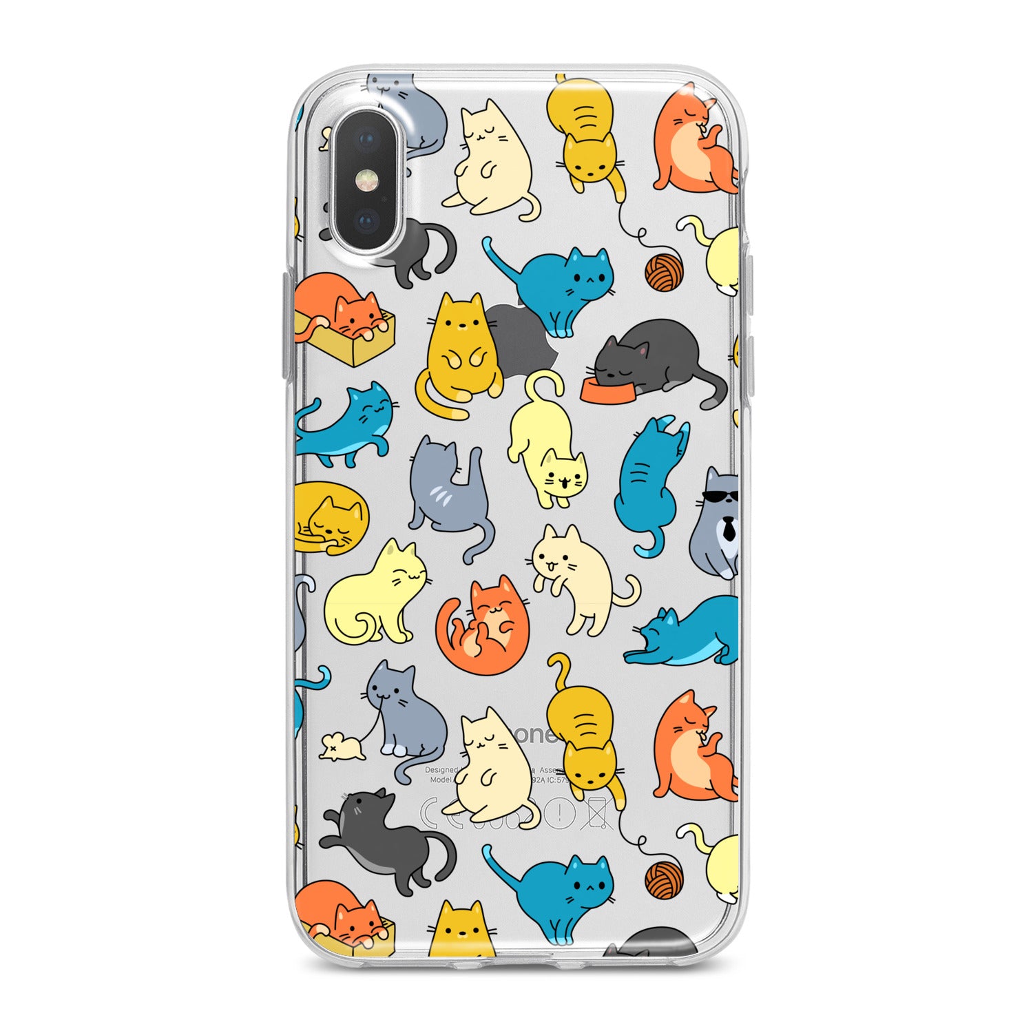 Lex Altern Colorful Cats Phone Case for your iPhone & Android phone.