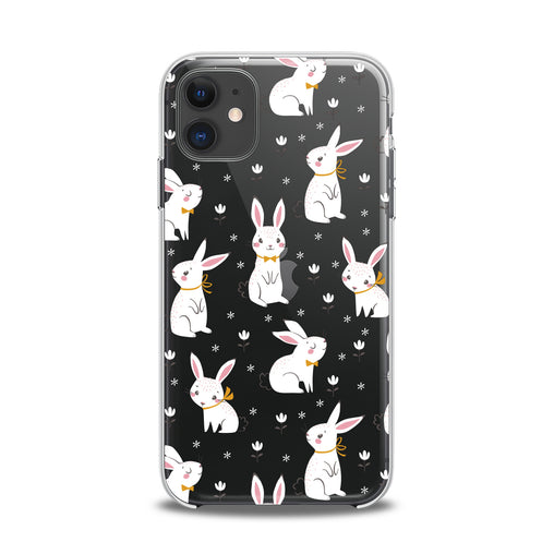 Lex Altern TPU Silicone iPhone Case White Cute Bunnies