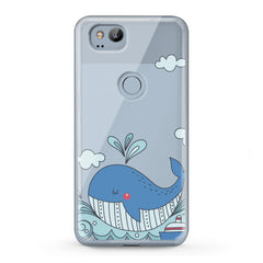Lex Altern TPU Silicone Google Pixel Case Blue Whale