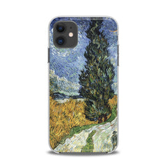 Lex Altern TPU Silicone iPhone Case Wheat Field with Cypresses