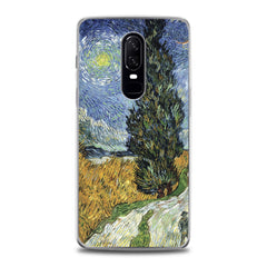 Lex Altern TPU Silicone OnePlus Case Wheat Field with Cypresses