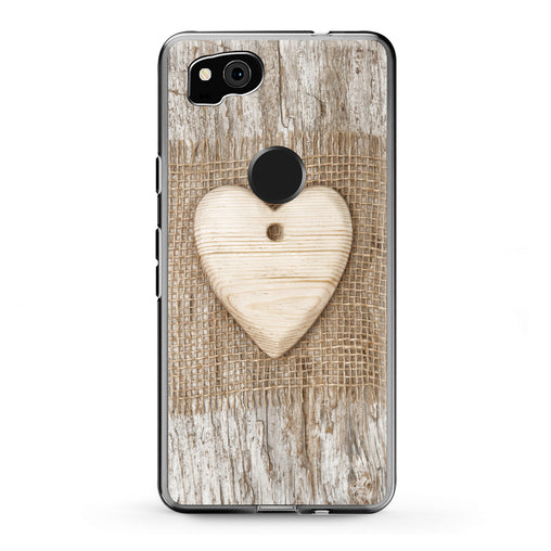 Lex Altern Google Pixel Case Wooden Heart