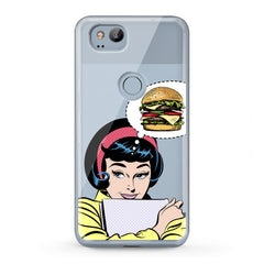 Lex Altern TPU Silicone Google Pixel Case Burger Print