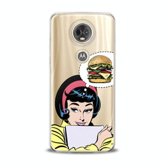 Lex Altern TPU Silicone Motorola Case Burger Print