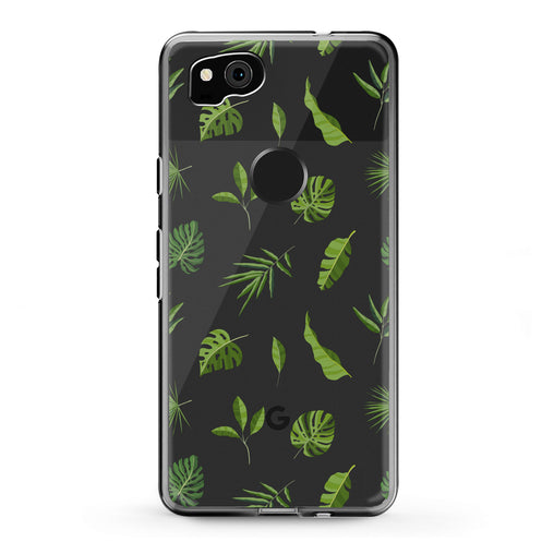 Lex Altern Google Pixel Case Green Tropical Leaves Art