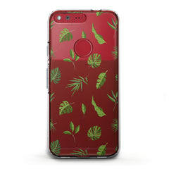 Lex Altern TPU Silicone Phone Case Green Tropical Leaves Art