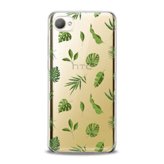Lex Altern TPU Silicone HTC Case Green Tropical Leaves Art