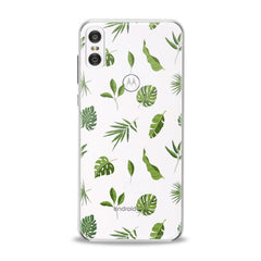 Lex Altern TPU Silicone Motorola Case Green Tropical Leaves Art