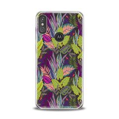 Lex Altern TPU Silicone Motorola Case Colorful Tropical Leaves